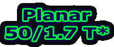 Planar 50/1.7 T*